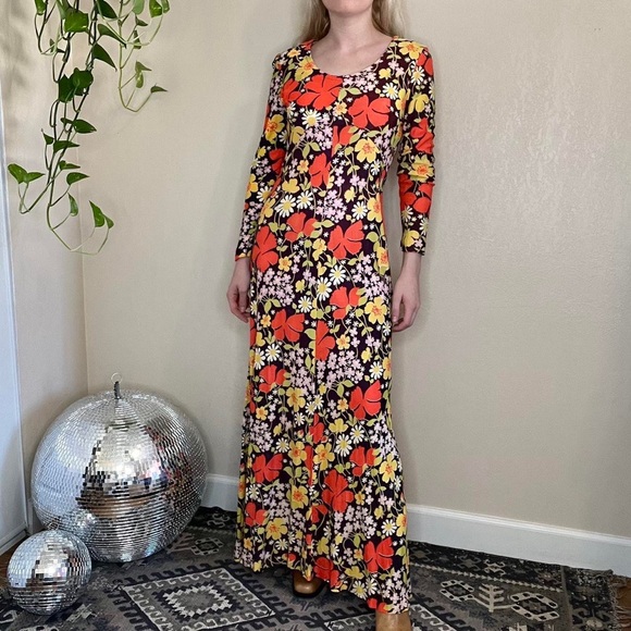 Vintage Dresses Vintage 6s 70s Floral Maxi Dress Poshmark — free download